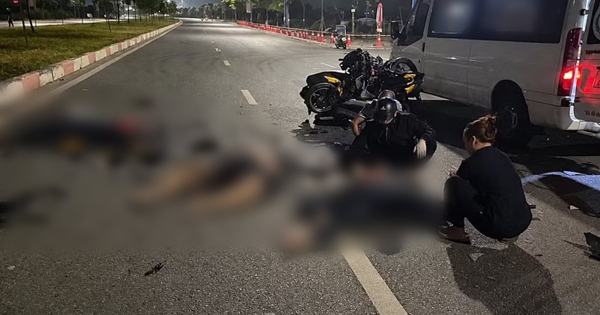 Hiện trường vụ tai nạn trên đường Võ Văn Kiệt, Hải Phòng