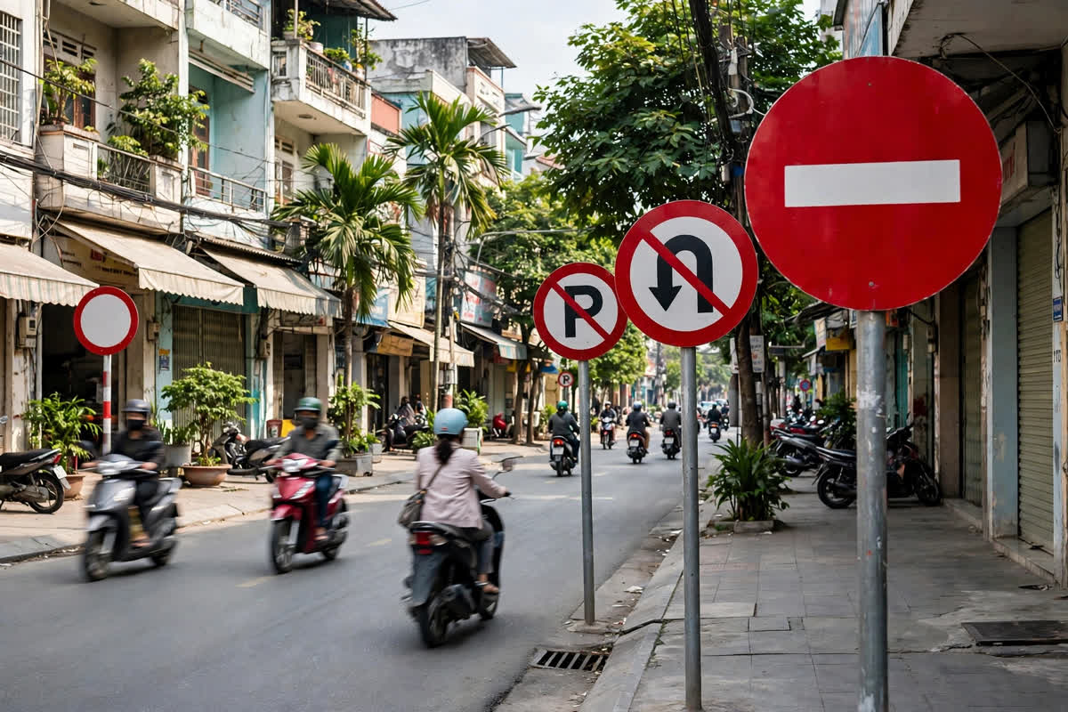 Tổng hợp biển báo cấm đường bộ: biển tròn viền đỏ các loại
