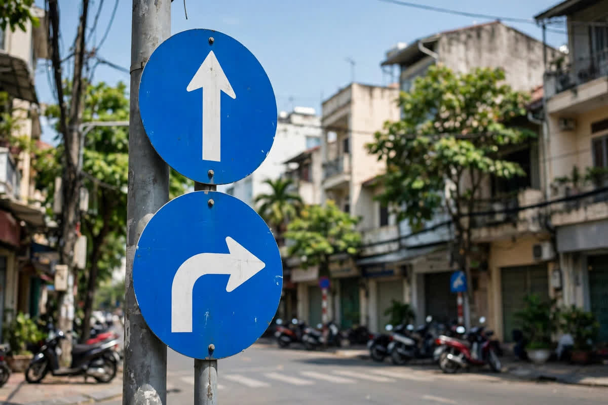 Tổng hợp biển báo hiệu lệnh: tròn nền xanh các loại