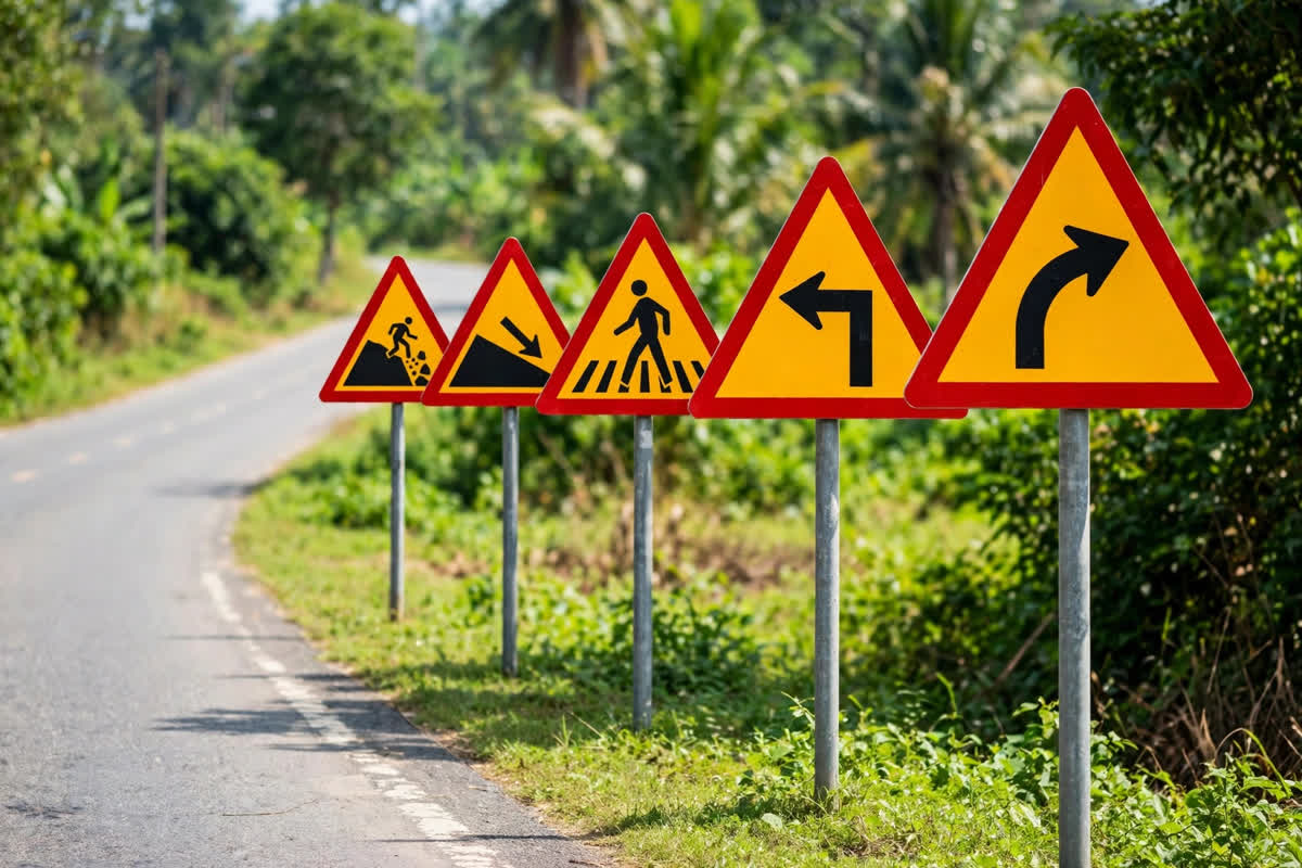 Tổng hợp biển báo nguy hiểm: tam giác vàng viền đỏ các loại