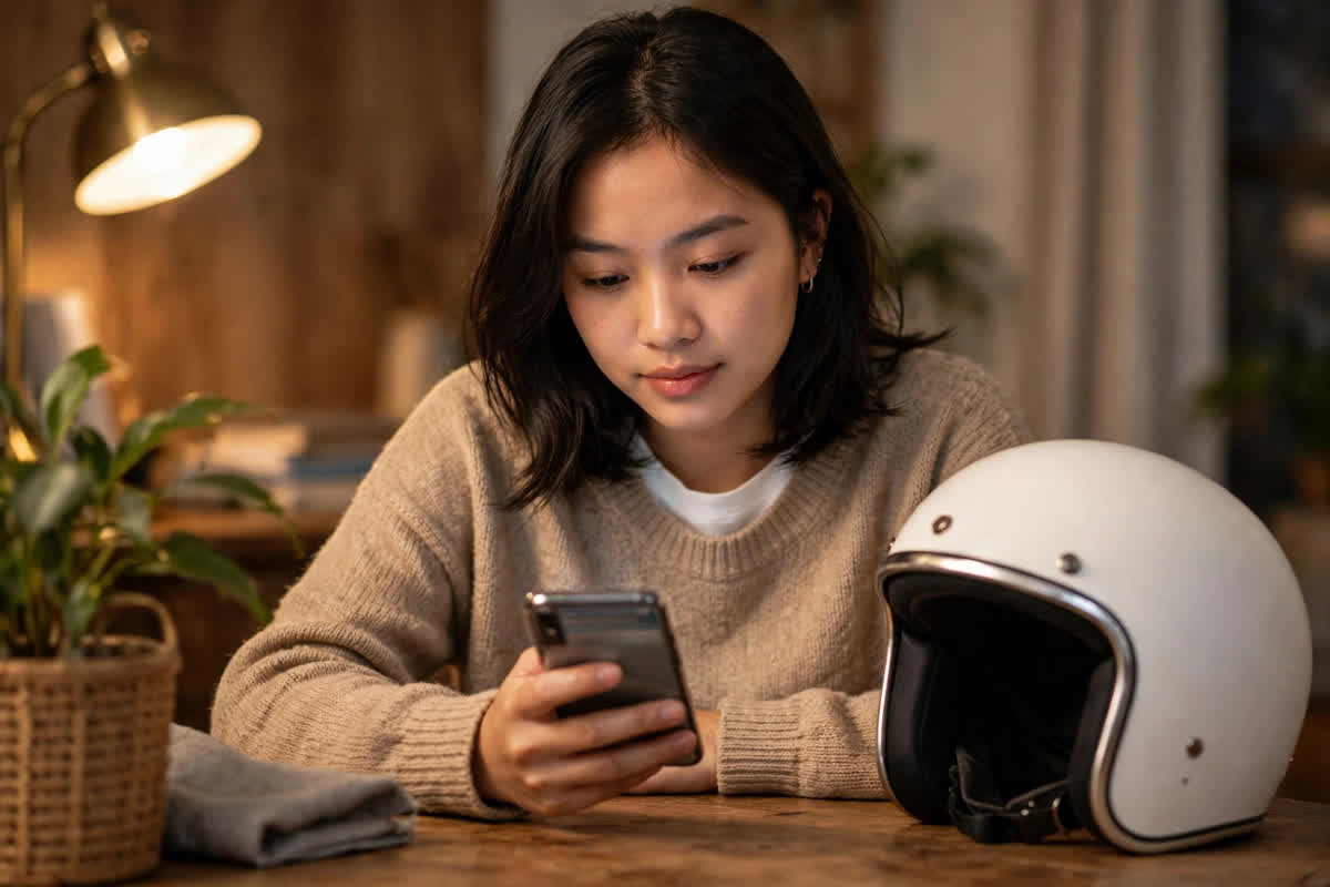 Học viên ôn thi lý thuyết A1 theo từng nhóm câu hỏi trên điện thoại